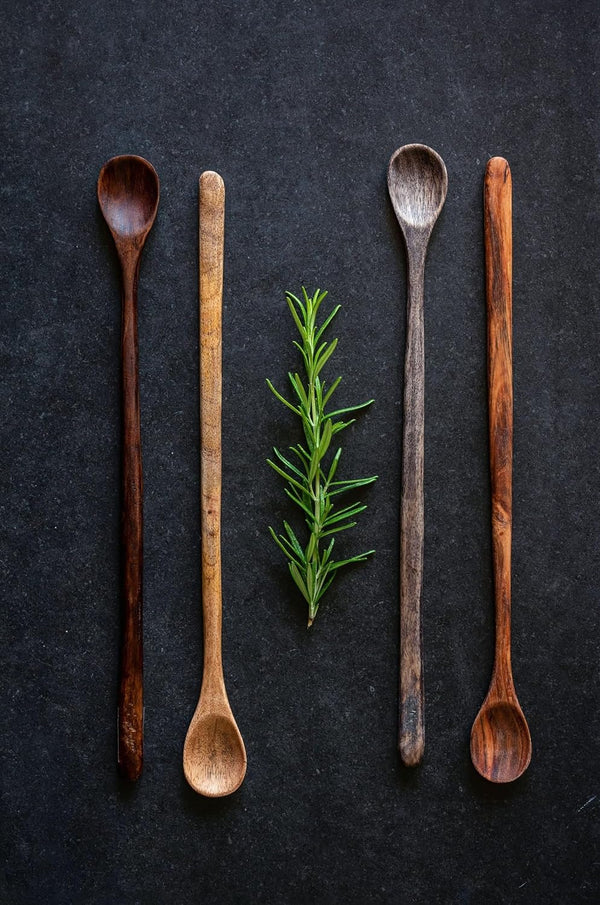 Set of 4 Mango Wood Long Spoon