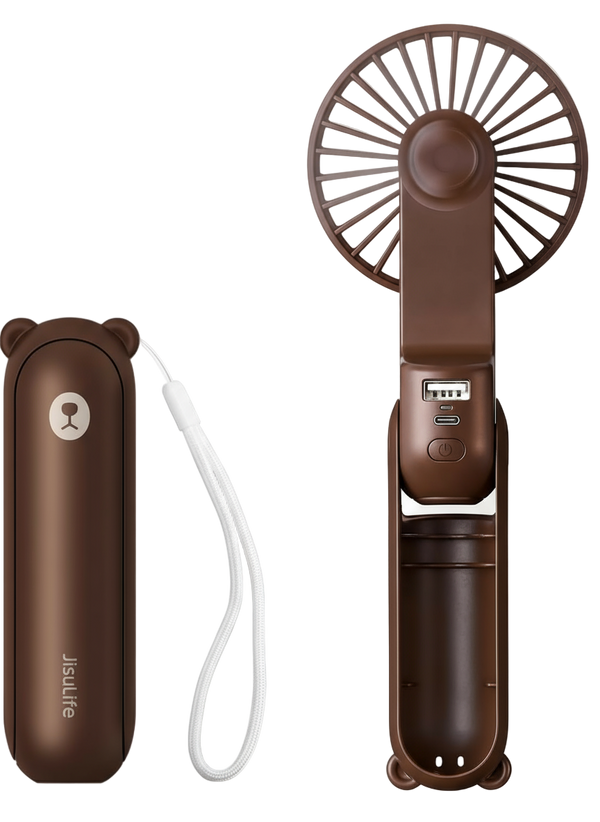 Brown Bear Hand Fan