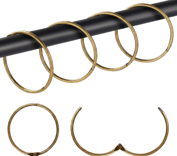 Warm Gold Shower Curtain Hooks