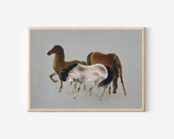 Horses Watercolor Painting