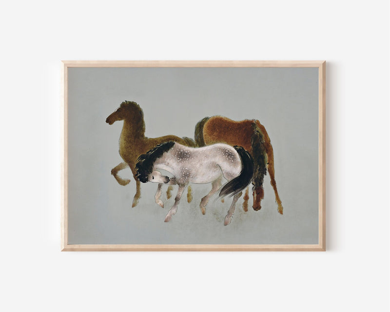 Horses Watercolor Painting