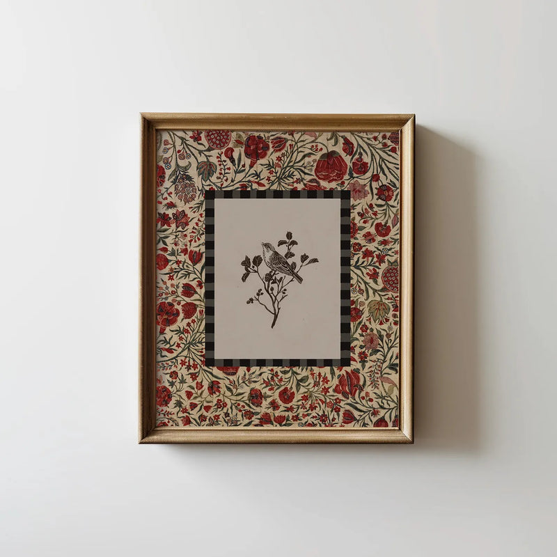 Vintage Botanical and Bird
