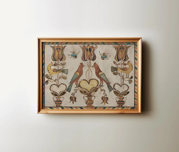 Vintage Folk Art Botanical