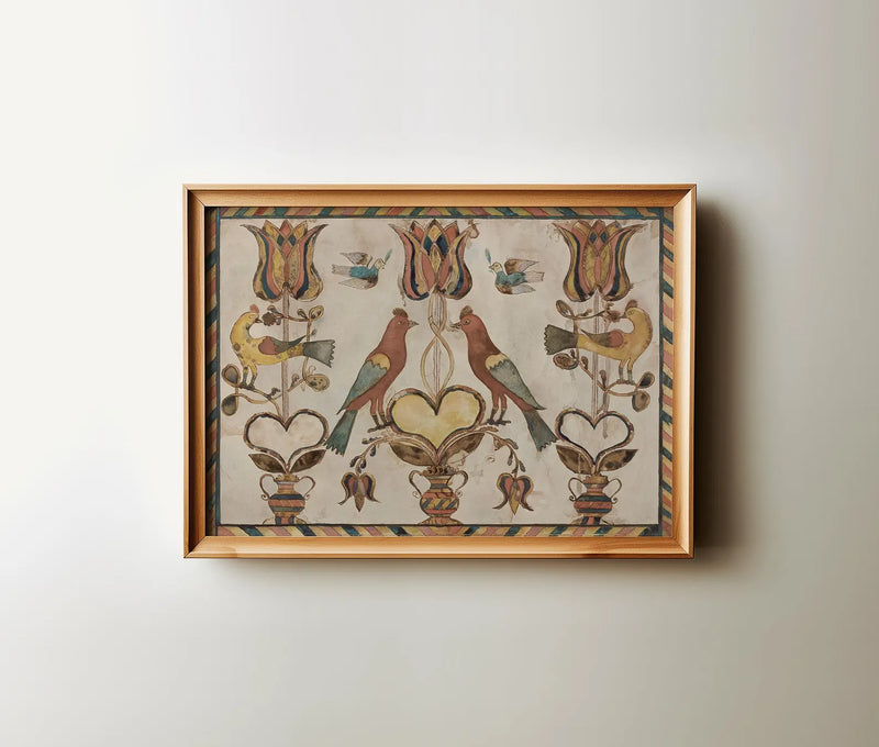 Vintage Folk Art Botanical